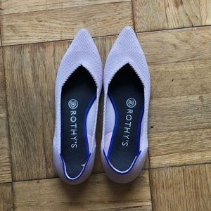 Rothy’s Point Flats in Petal Pink Solid